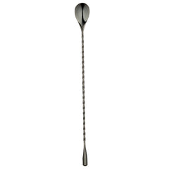 Bar Lux Black-Plated Stainless Steel Belicoso Barspoon - 12