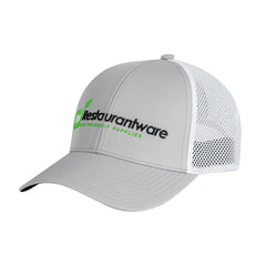 RW Threads Gray and White Trucker Snapback Hat - 1 count box