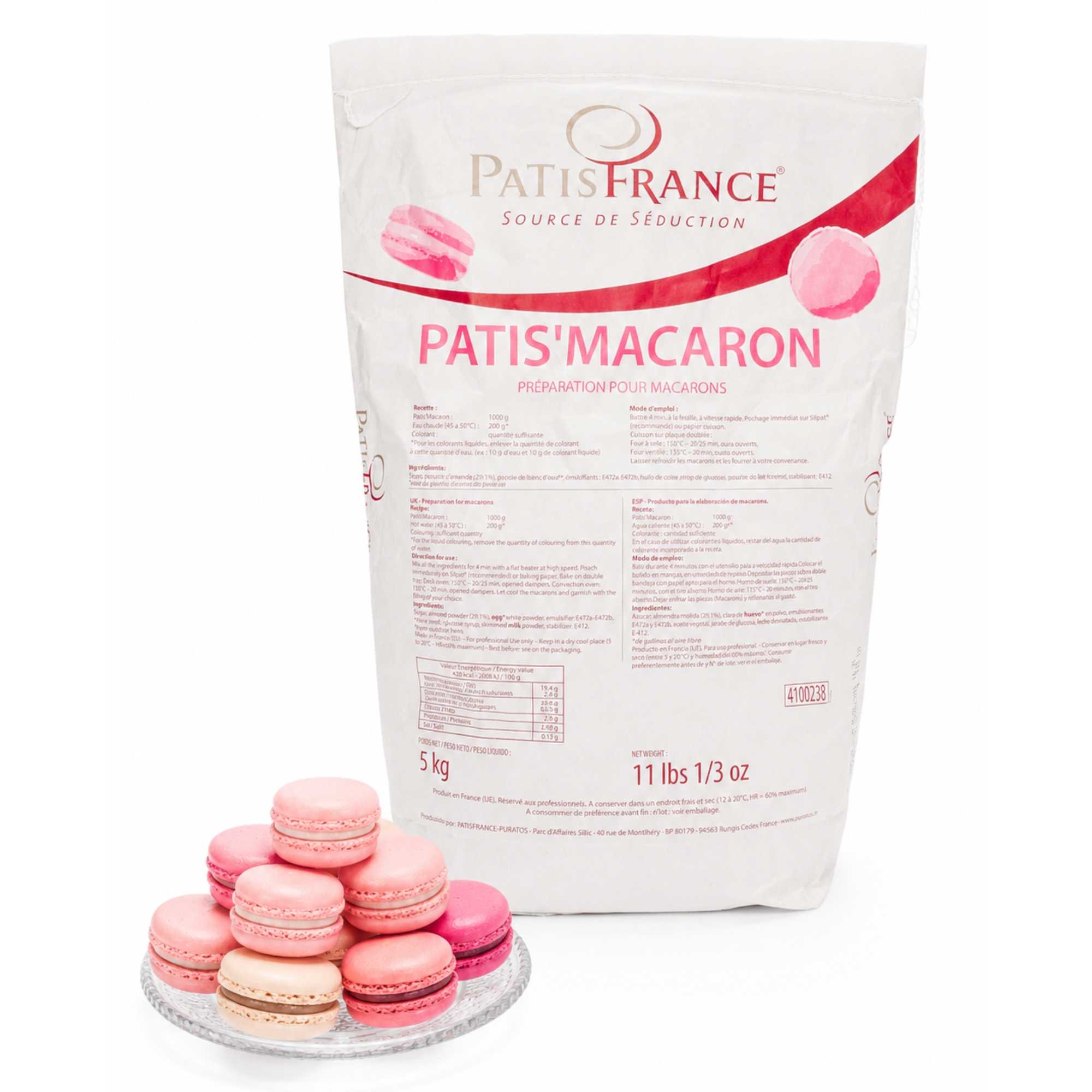 Patis France 11.0 lb Macaron Mix - 1 count box