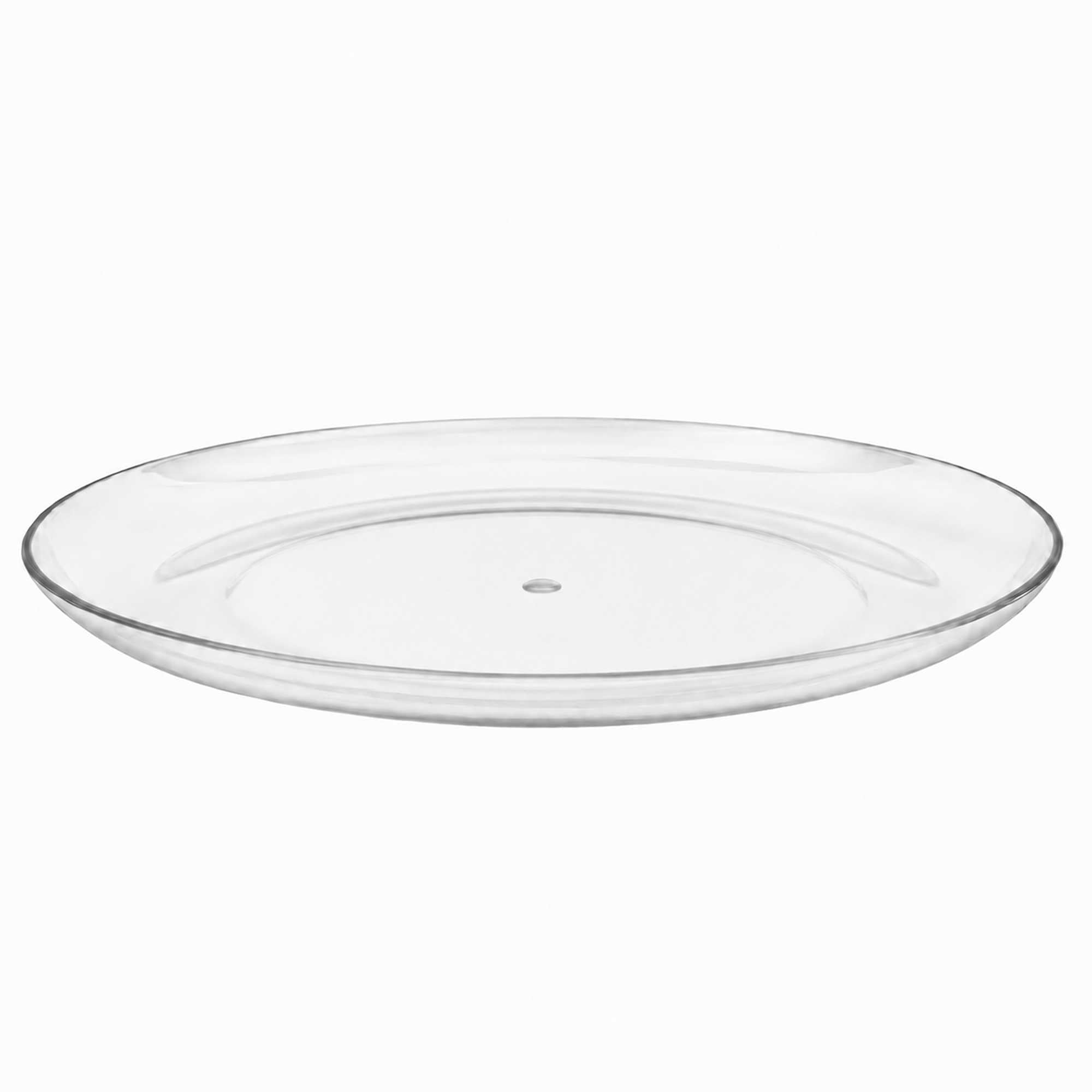 Maxi Serve 100 Round Clear 7" Plastic Medium Elegant Plates and 100 Moderna Silver Plastic Cutlery Sets