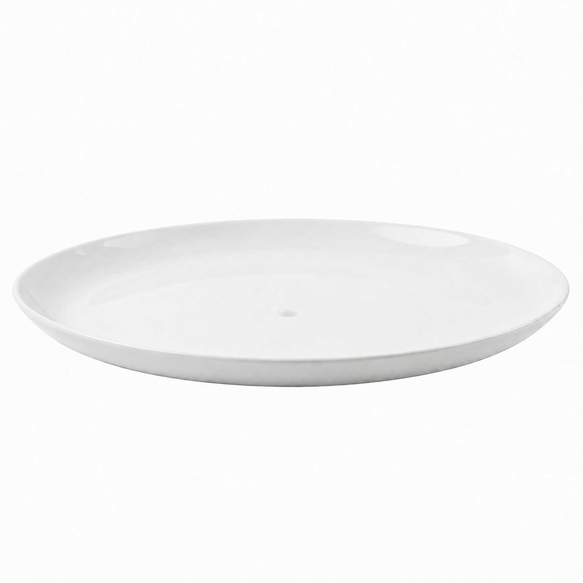 Maxi Serve 100 Round White 7" Plastic Medium Elegant Plates and 100 Moderna Silver Plastic Cutlery Sets