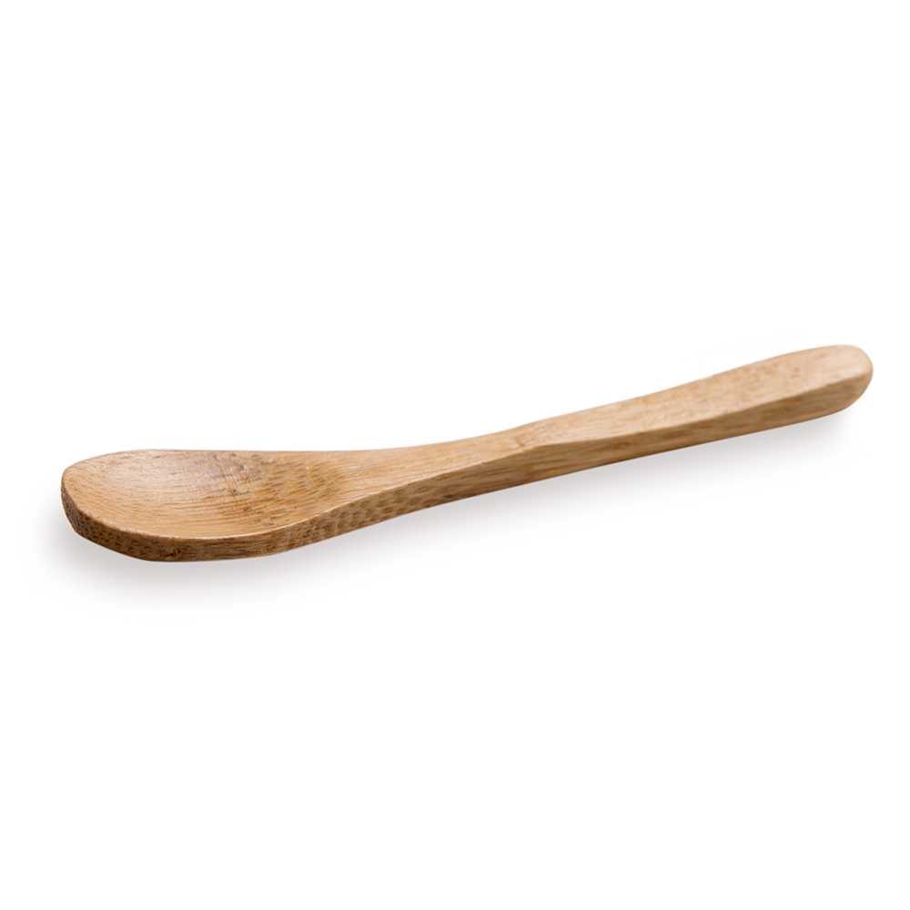 Bambuddha 100 Square Leaf 3.6" Plates and 100 Natural Bamboo 3.5" Mini Spoons