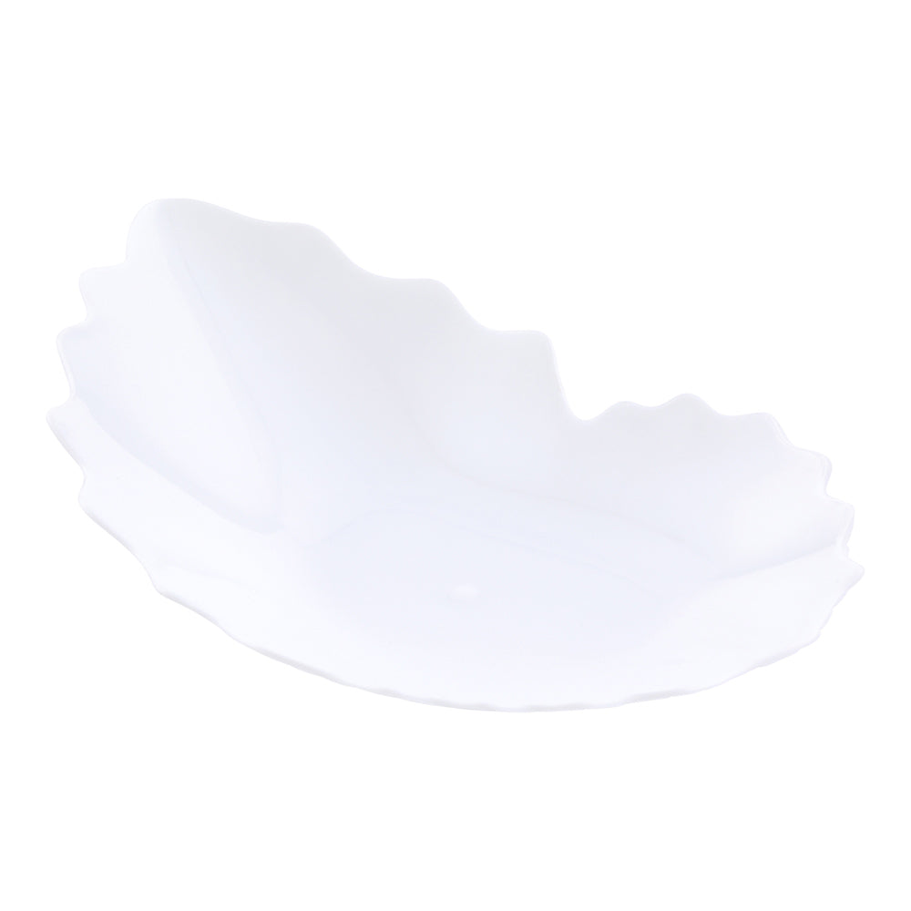 Mini Serve 100 White Plastic 3.25" Mini Coquille Plates and 100 Silver Plastic 4" Mini Forks