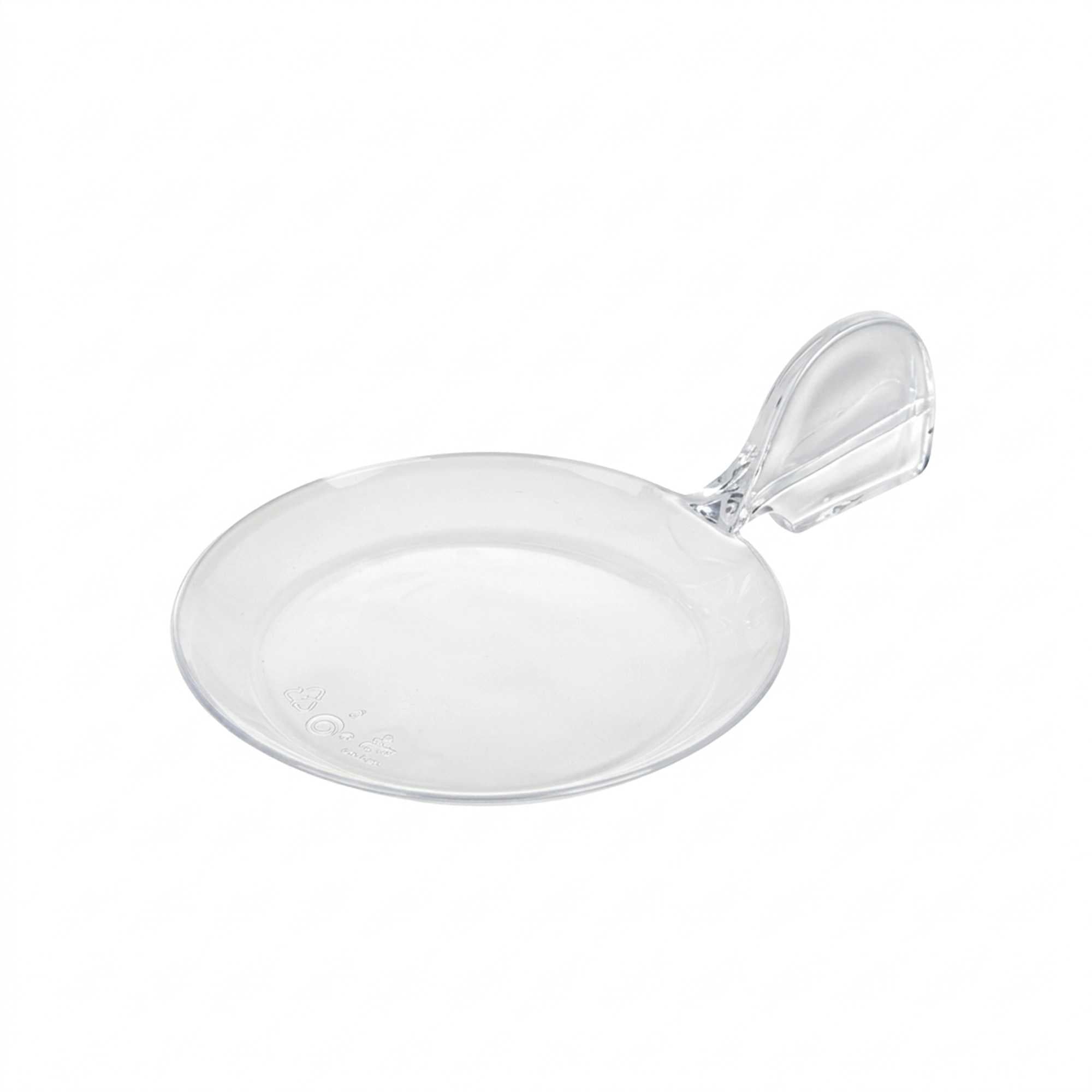 Mini Serve 100 Fish Clear 3.7" Plastic Tasting Plates and 100 Silver Plastic 4" Mini Forks
