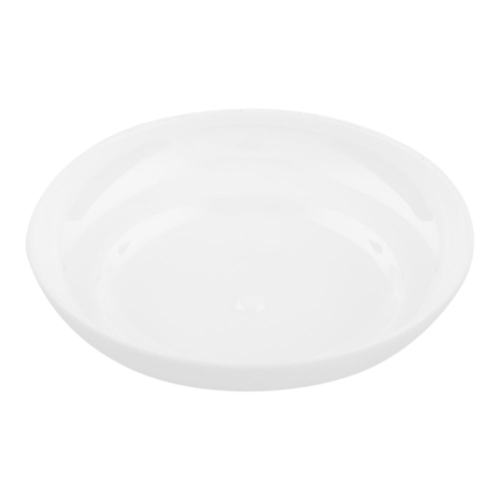 Mini Serve 100 Round White 3.25" Plastic Mini Rotondo Plates and 100 Silver Plastic 4" Mini Spoons
