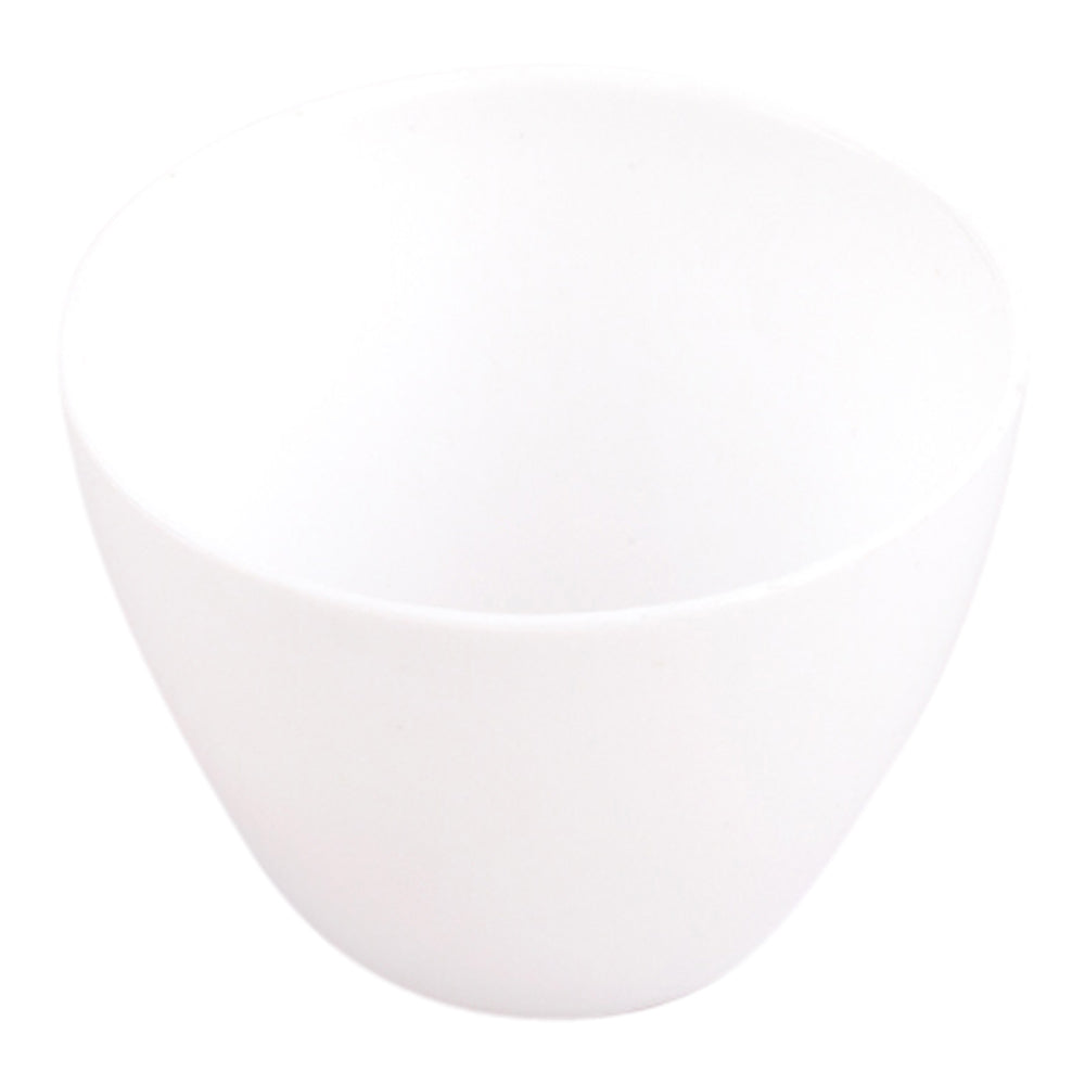 Mini Serve 100 2 oz Round White Plastic Mini Tasting Bowls and 100 Silver Plastic 4" Mini Spoons