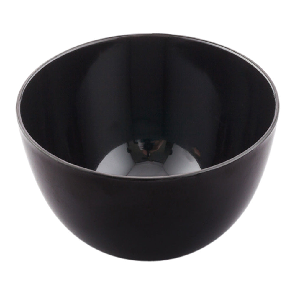 Mini Serve 100 4 oz Round Black Plastic Bodega Cups and 100 Silver Plastic 4" Mini Spoons