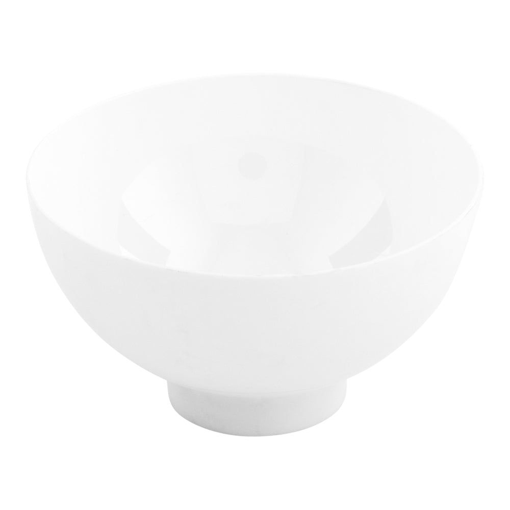 Mini Serve 100 2 oz Round White Plastic Coppa Bowls and 100 Silver Plastic 4" Mini Spoons