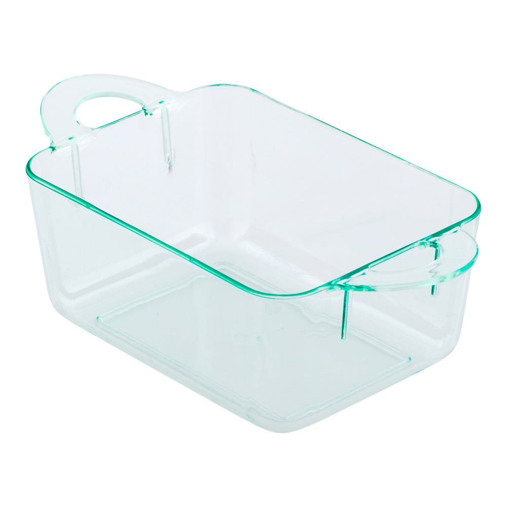 Mini Serve 100 3 oz Rectangle Seagreen Plastic Cocottes and 100 Silver Plastic 4" Mini Spoons