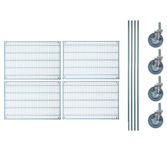 Chef 101 4-Tier NSF Green Epoxy Shelving Unit - and 24
