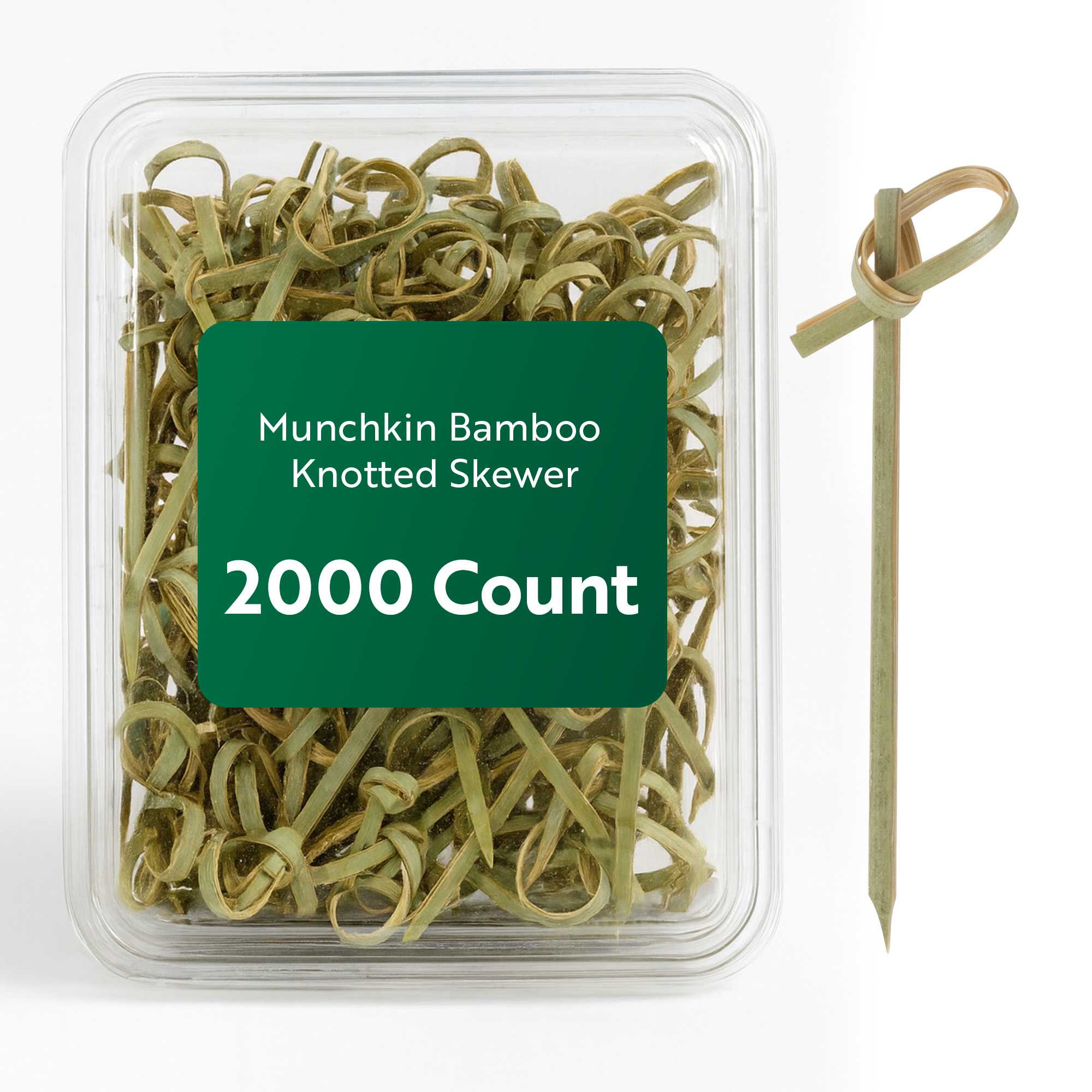 Bundle: Pixy 2000 Munchkin Natural Bamboo Knotted Pick - 2 1/2"