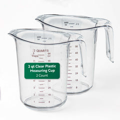 Chef 101 2 qt Clear Plastic Measuring Cup - 7 3/4
