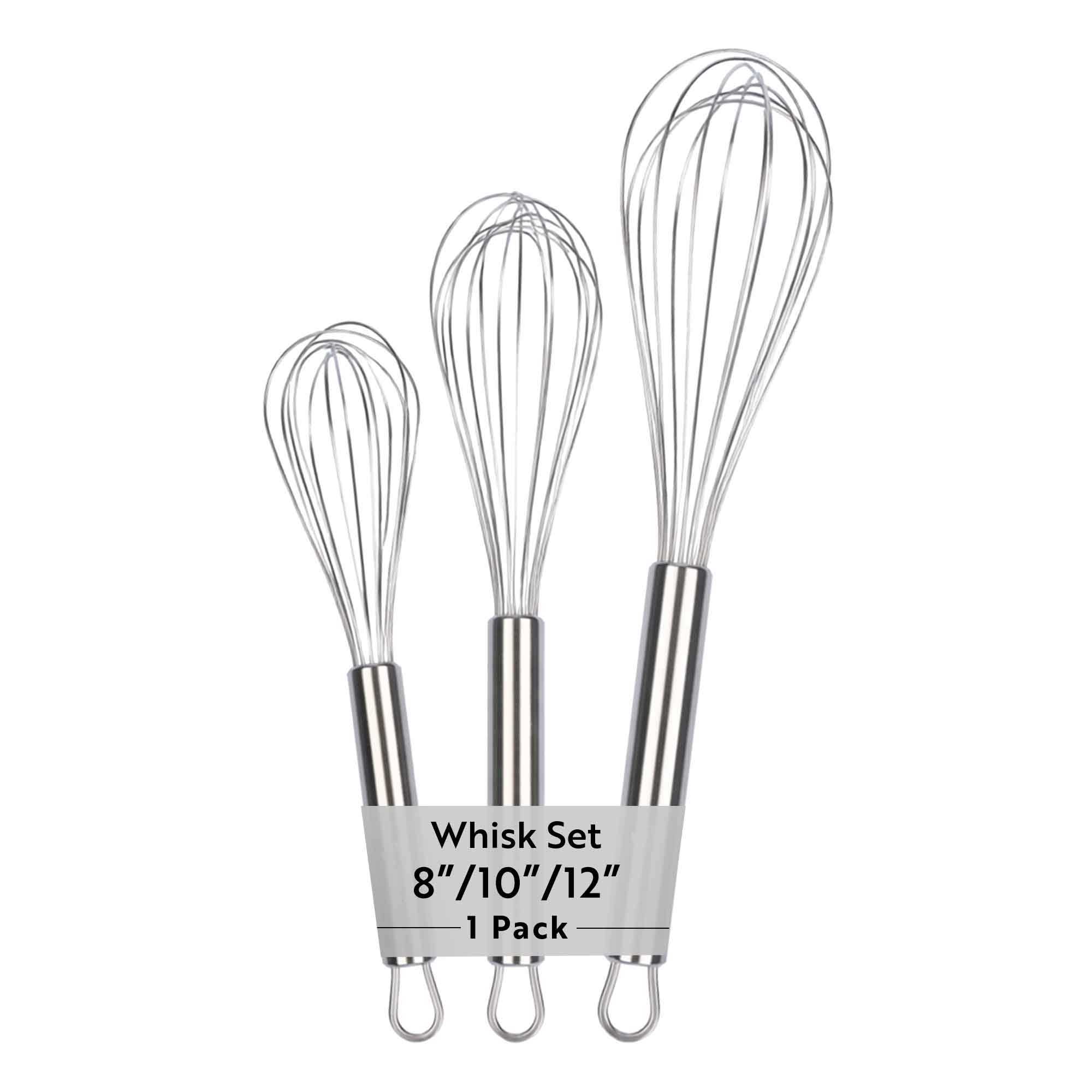 German Standard 3-Piece Stainless Steel French Whisk Set - 1 count box