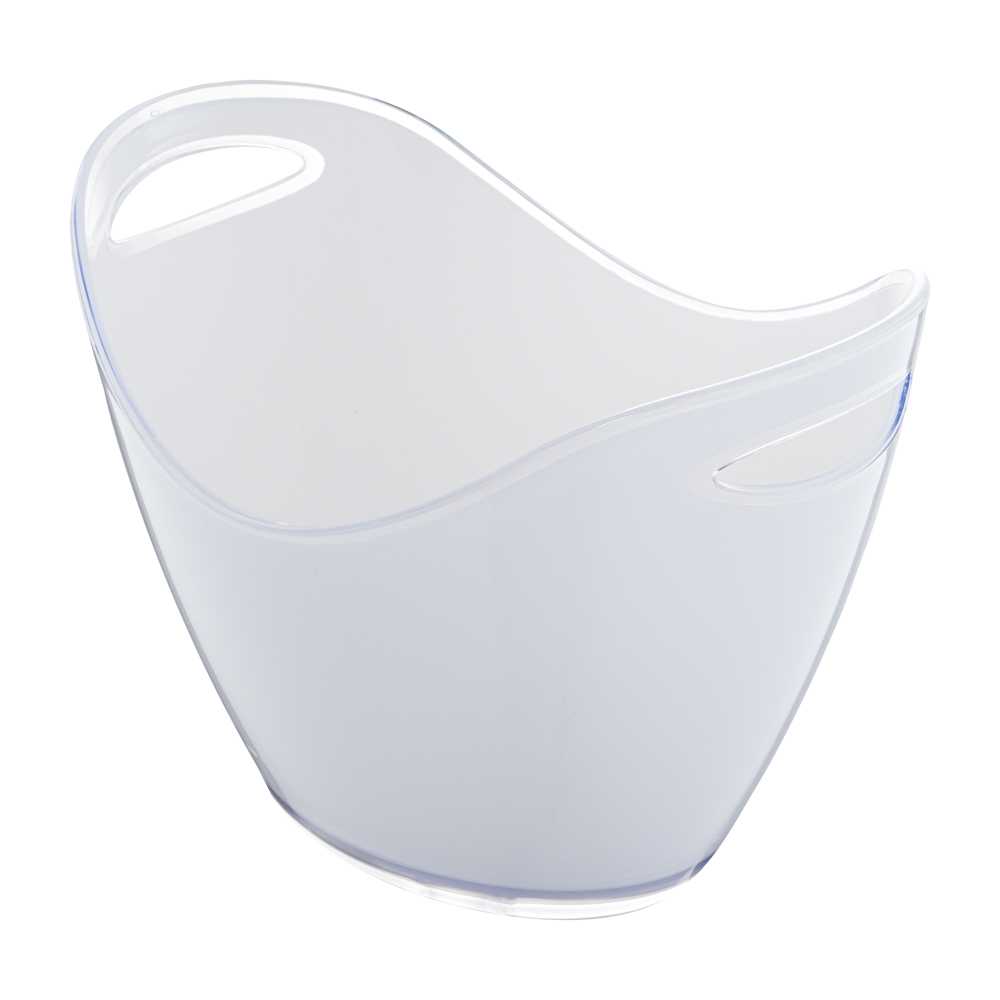 1 Bar Lux 7.4 qt Frosted Champagne / Wine Bucket and 1 Met Lux 12 oz Ice Scoop - 1 count box