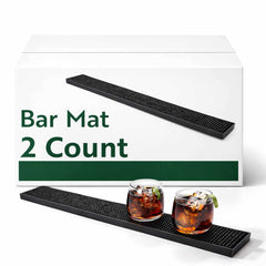 Bar Lux Black Rubber Bar Mat - Non-Slip - 23 1/2