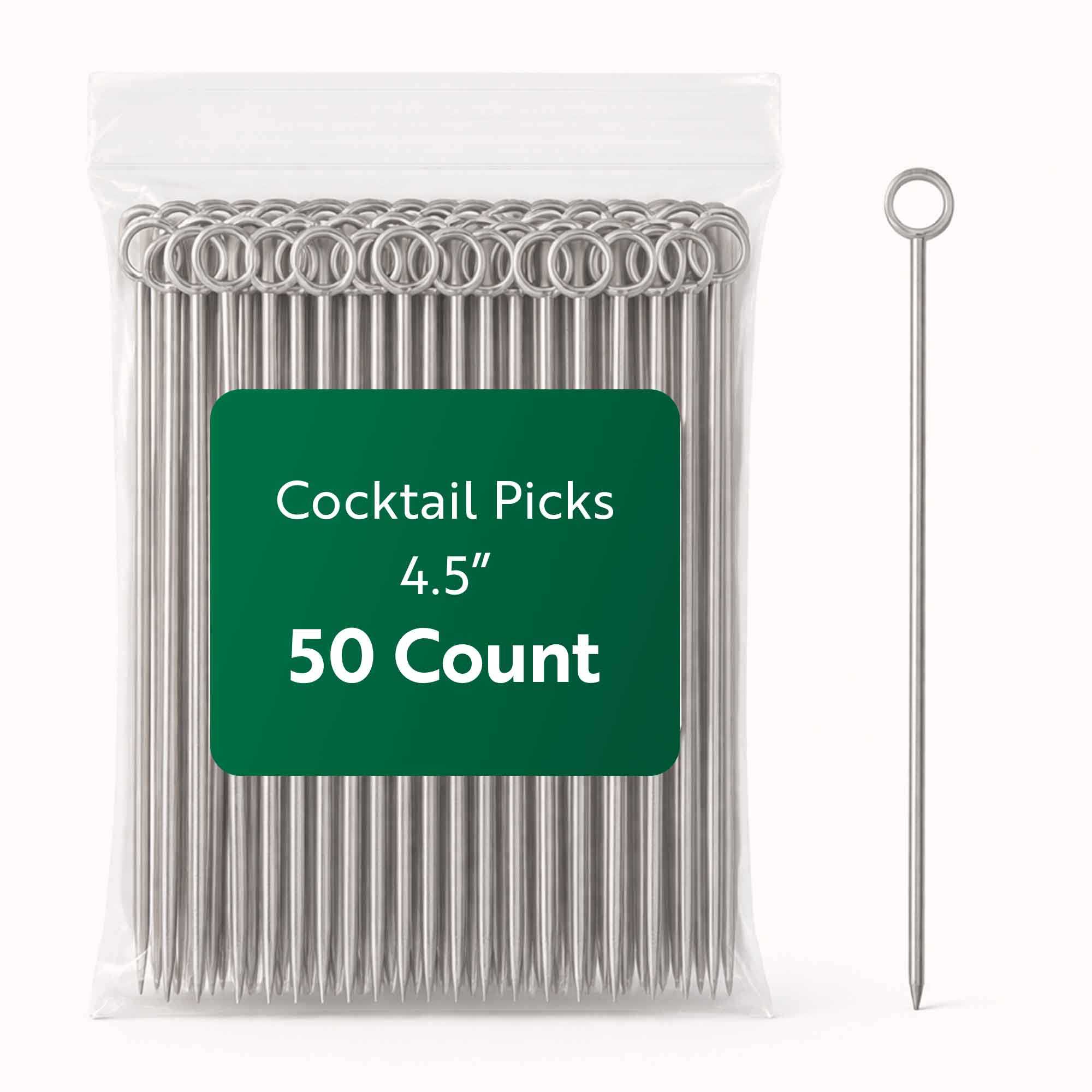 Bar Lux Stainless Steel Cocktail Pick - 4 1/2" - 50 count box