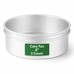 Met Lux Round Aluminum Straight-Sided Cake Pan - 8