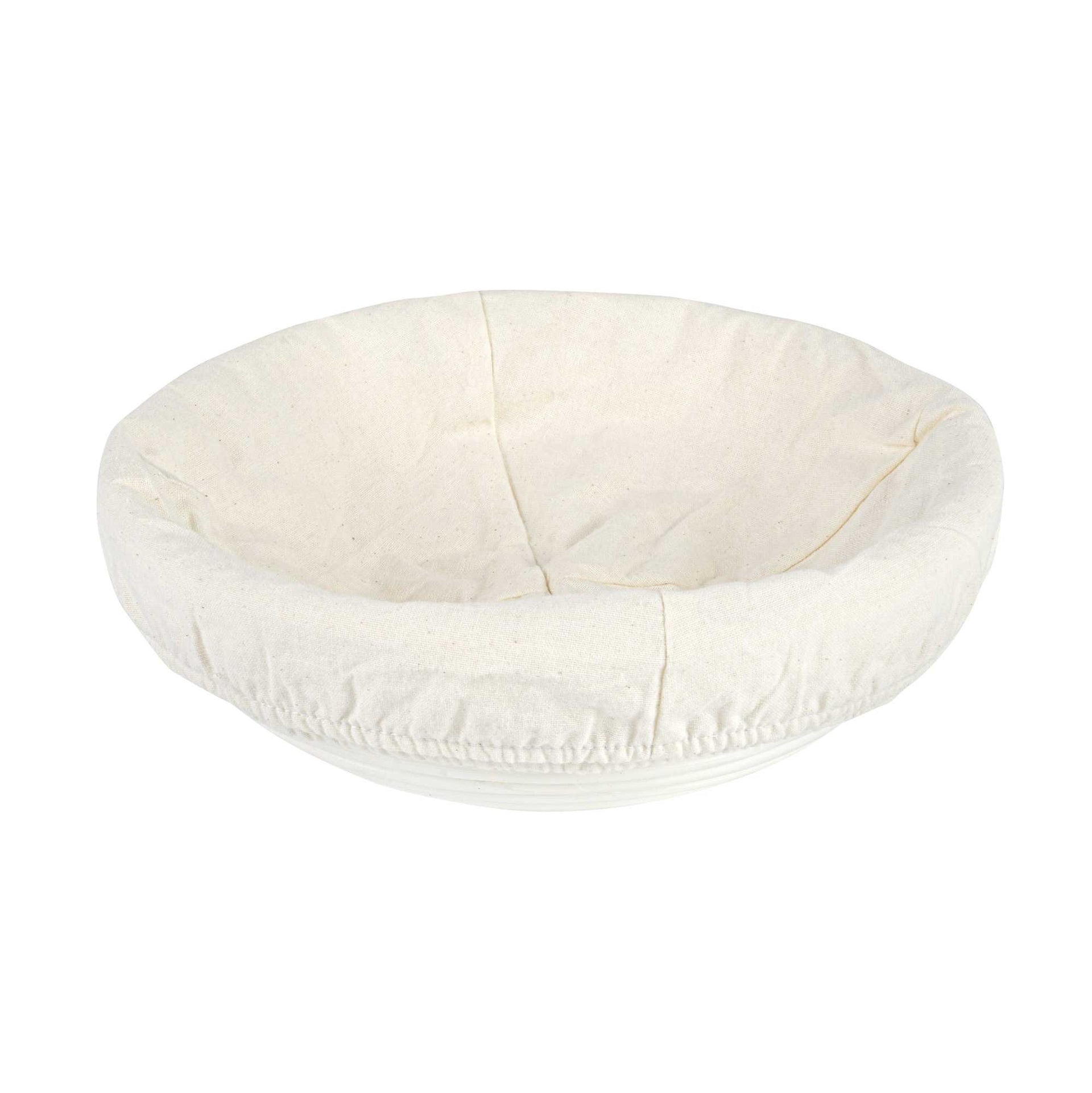 Pastry Tek 2-Piece Rattan Natural Banneton Proofing Basket Set - 9.1 Inch and 9.8x6.1 Inch, with Cotton Liners - 1 count box