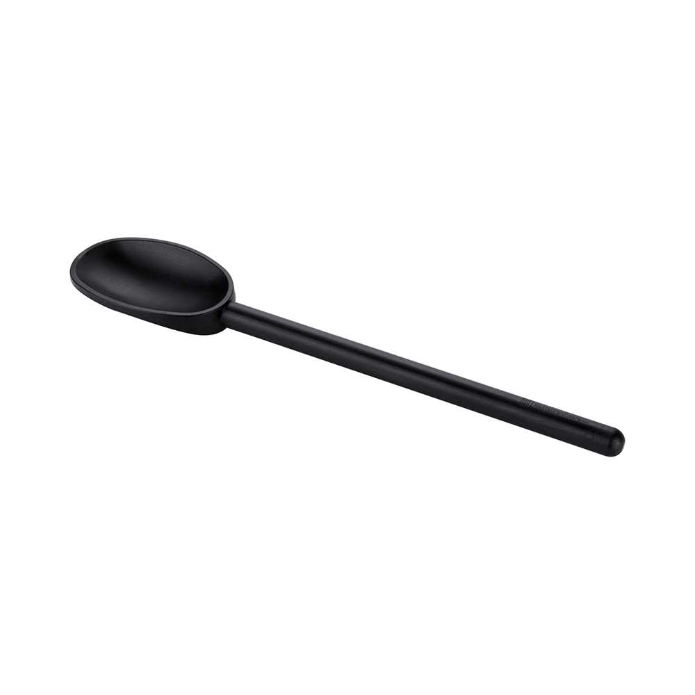 Met Lux Black Nylon High Heat Spoon - 12" x 2 1/4" x 1/2" - 2 count box