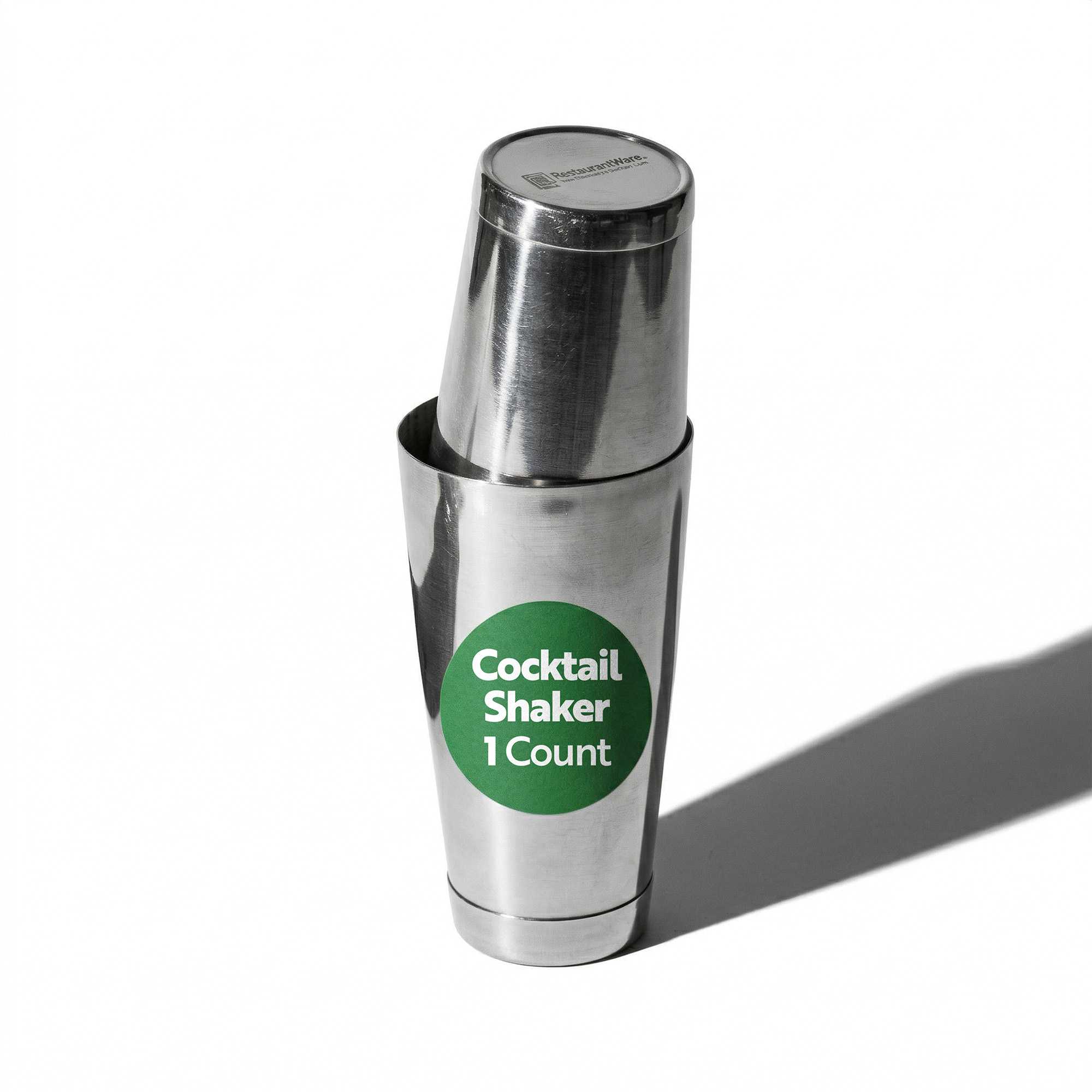 Bar Lux 2-Piece Stainless Steel Cocktail Shaker Tin Set - 16 oz & 24 oz, Weighted, Mirrored Finish - 1 count box