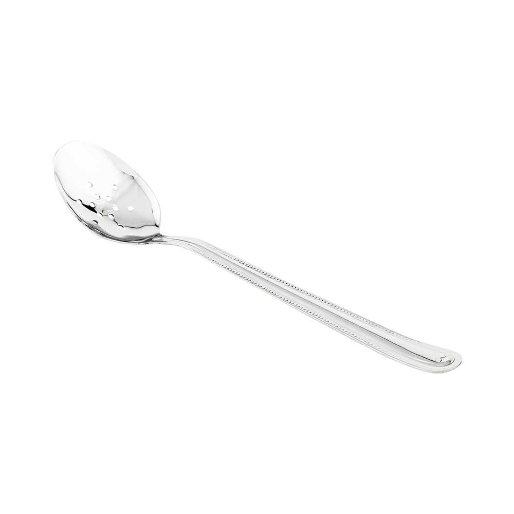 Met Lux and German Standard Stainless Steel Buffet Serving Utensil Set - Solid and Perforated Spoons, One-Piece Lade - 1 count box