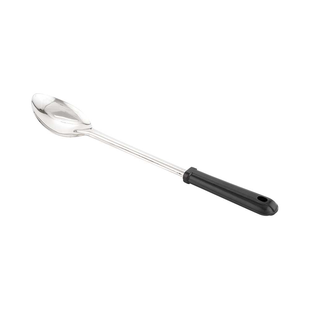 Met Lux Stainless Steel Serving Set - Solid and Perforated Spoons, 6 oz Spoodle, with Black Handle - 1 count box