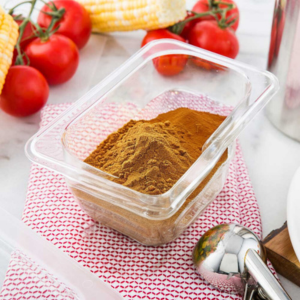 Plastic containers with spices