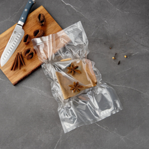 Vacuum-sealed bag with spices