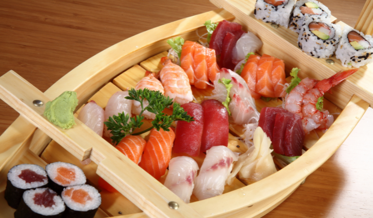 Sushi, Sashimi, And Maki Roll