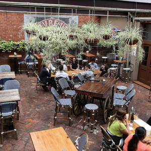 outdoor restaurant seating area