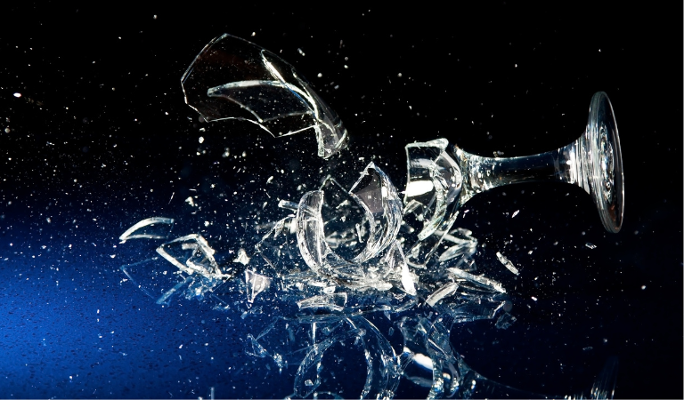 glass cup shattering
