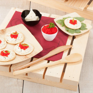 natural wood large serving display