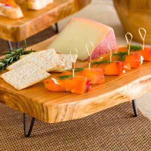 wood small serving stand