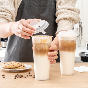 Iced coffee cups with lids