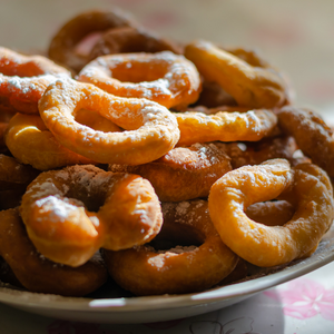 Yeast donuts in bowl