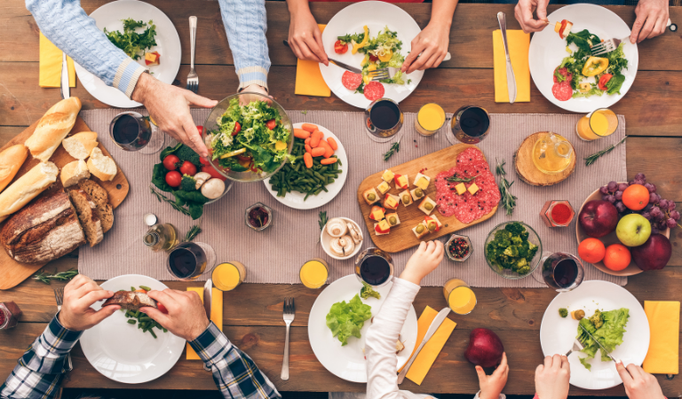 passing food at table