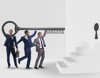 people moving towards success