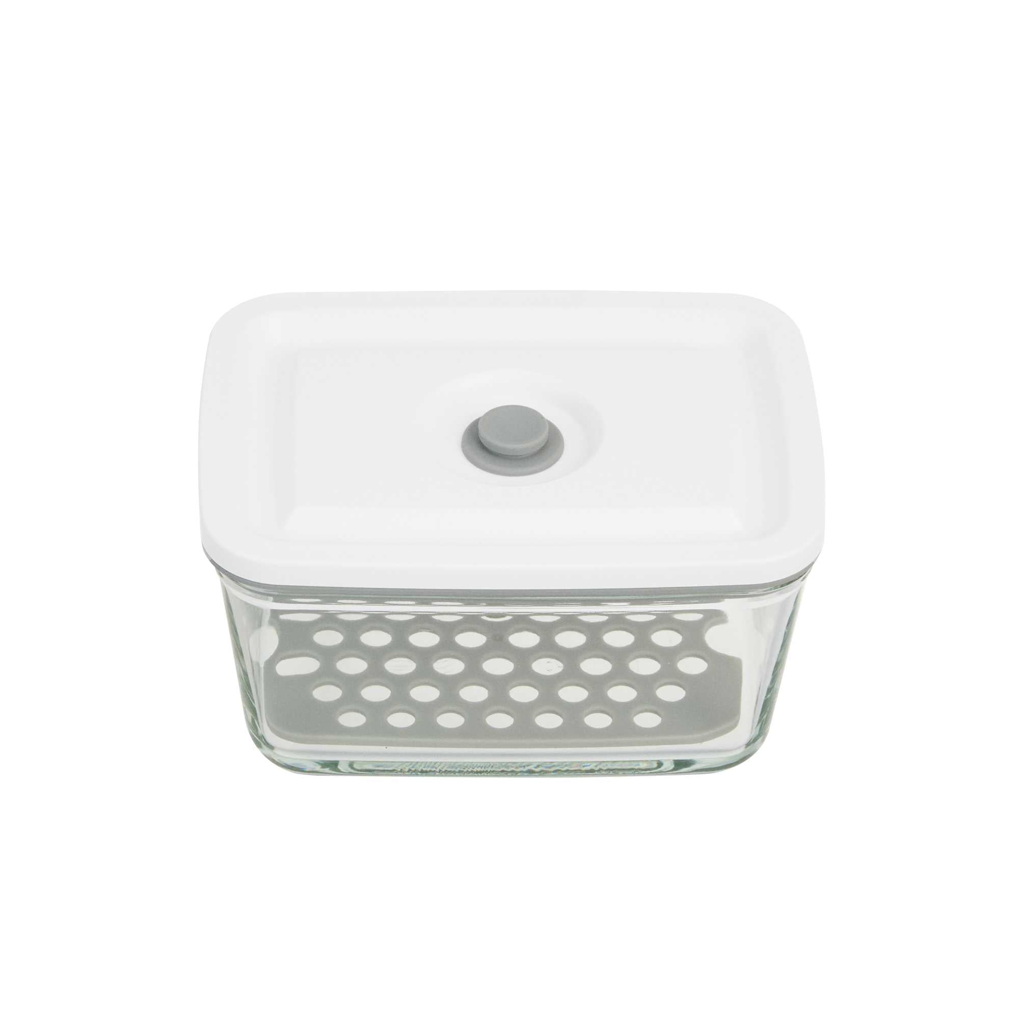 Fresh Hero 20 oz Rectangle Glass Vacuum Food Storage Containers - BPA-Free - 1 count box