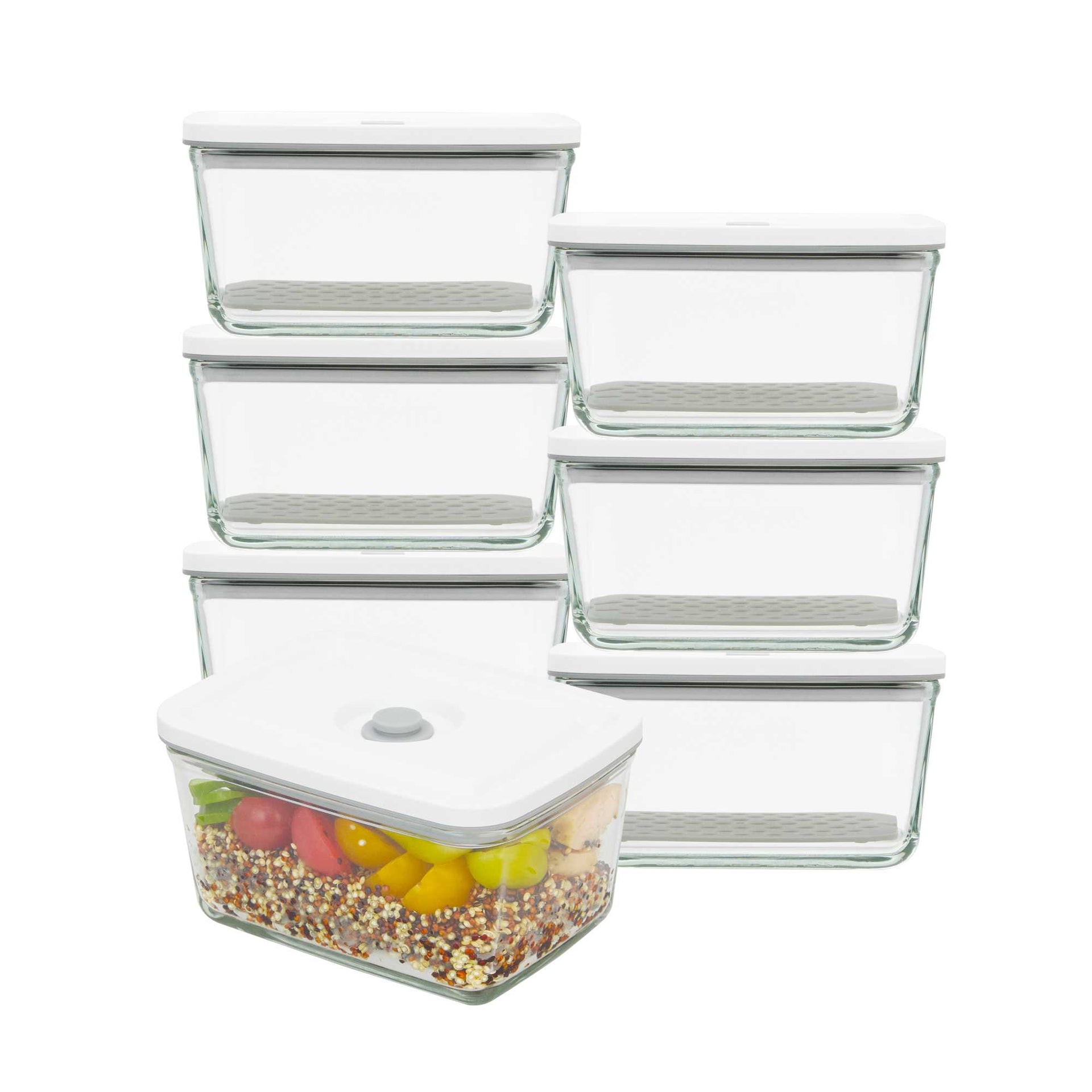 Fresh Hero 20 oz Rectangle Glass Vacuum Food Storage Containers - BPA-Free - 1 count box