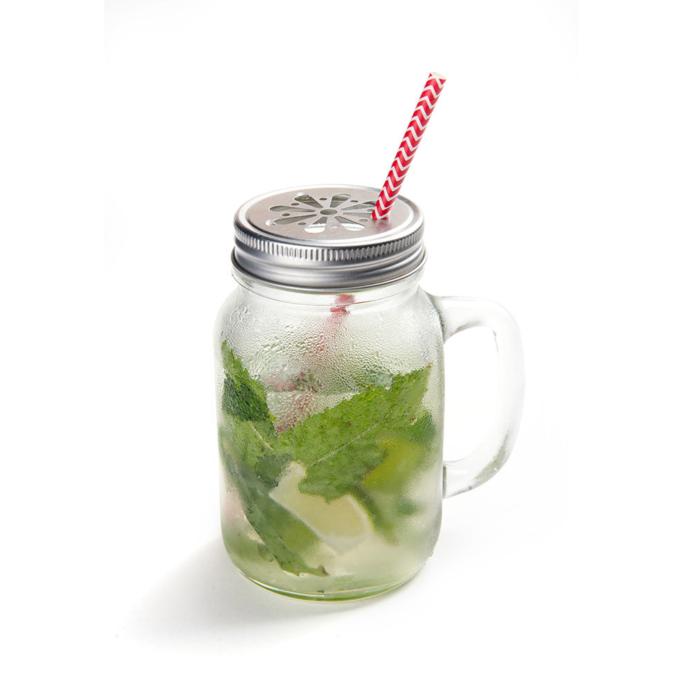 Bev Tek Red Paper Straw - Zig Zags, Biodegradable, 6mm - 7 3/4" - 100 count box