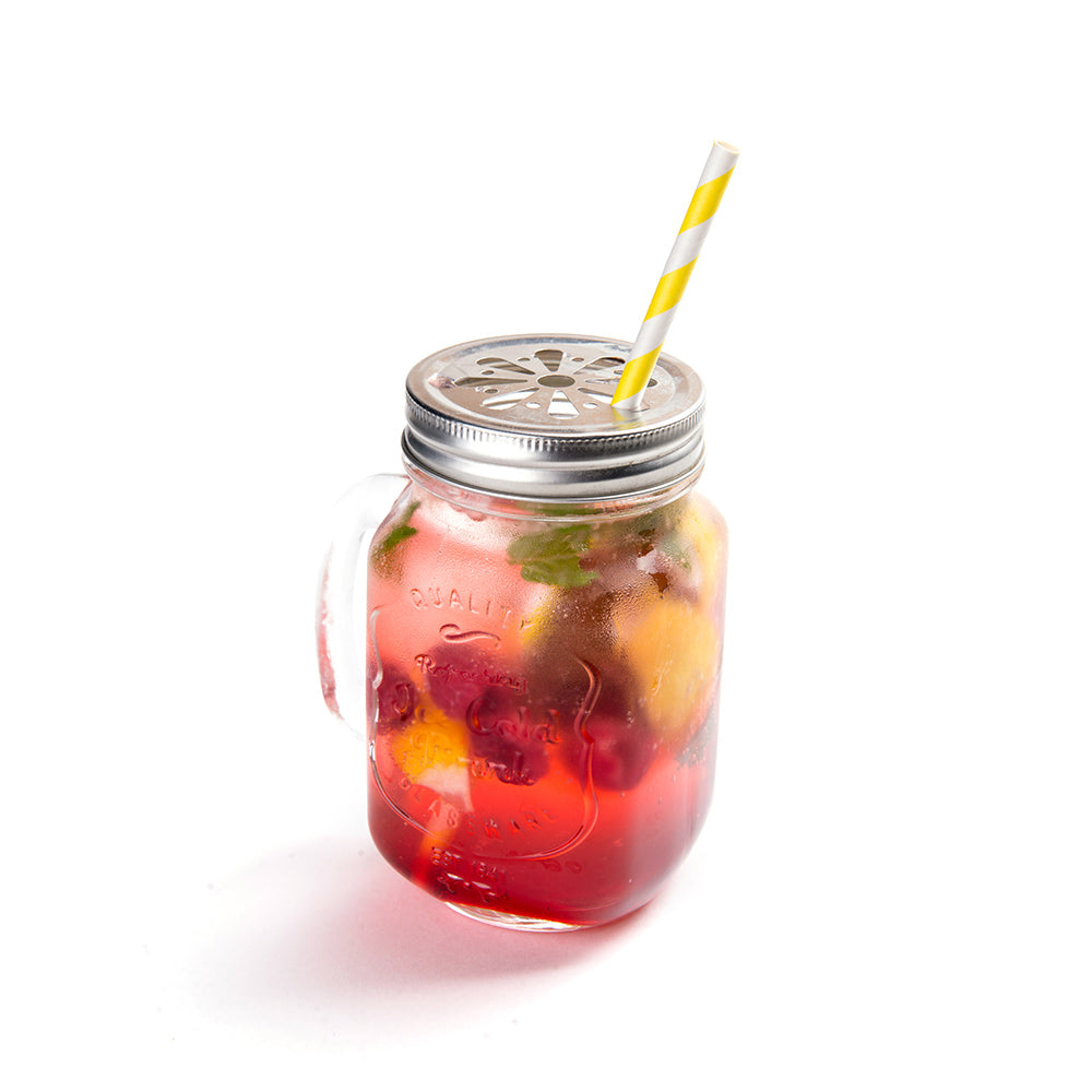 Bev Tek Bev Tek Yellow Paper Straw - Stripe, Biodegradable, 6mm - 7 3/4" - 100 count box