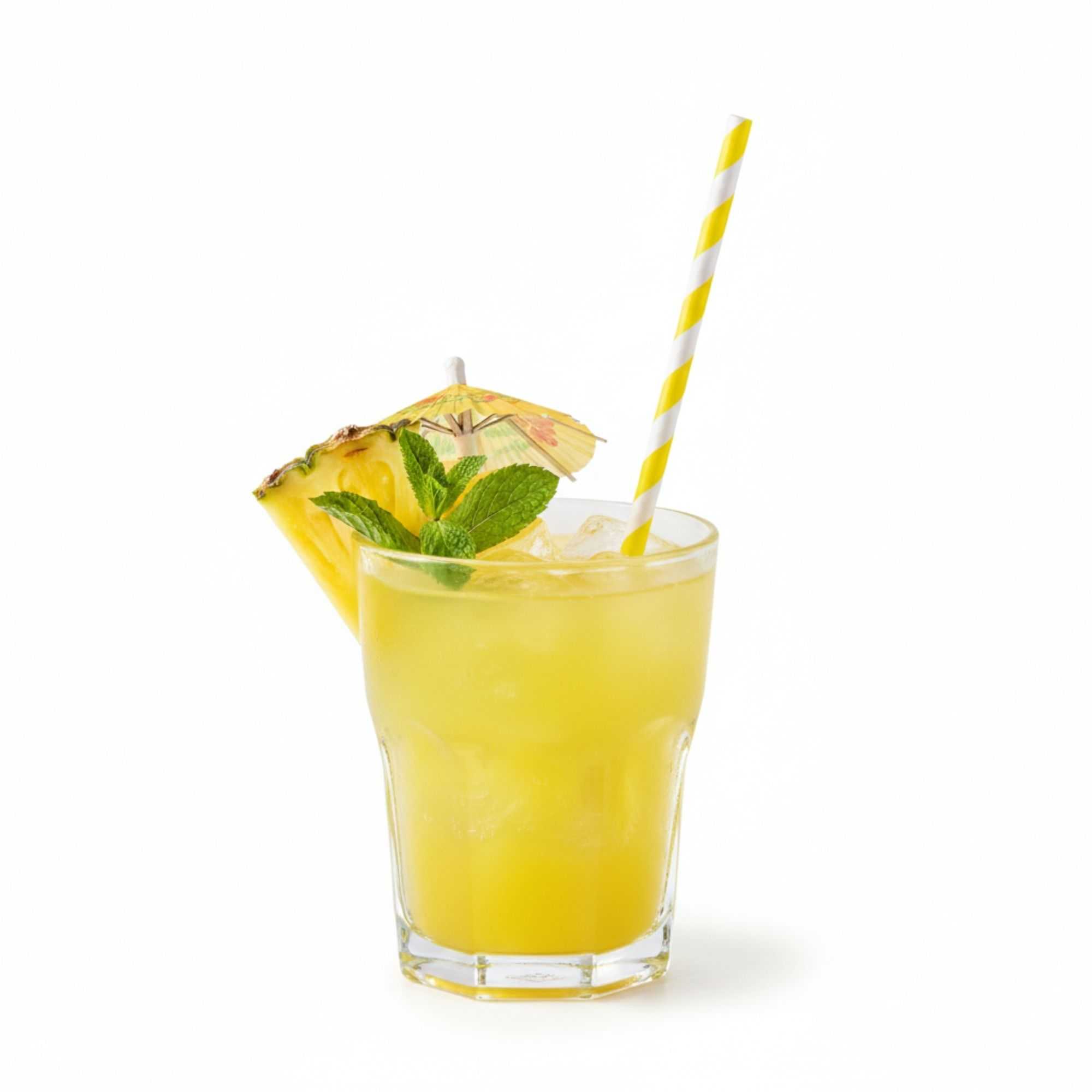 Bev Tek Yellow Paper Straw - Stripe, Biodegradable, 6mm - 7 3/4" - 100 count box