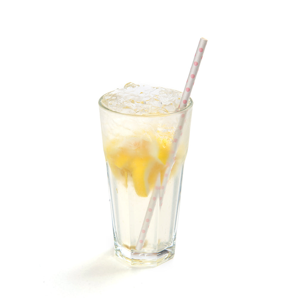 Bev Tek Pink Paper Straw - Polka Dots, Biodegradable, 6mm - 7 3/4" - 100 count box