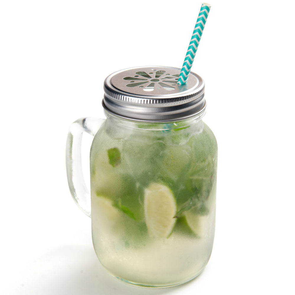 Bev Tek Turquoise Paper Straw - Zig Zags, Biodegradable, 6mm - 7 3/4" - 100 count box