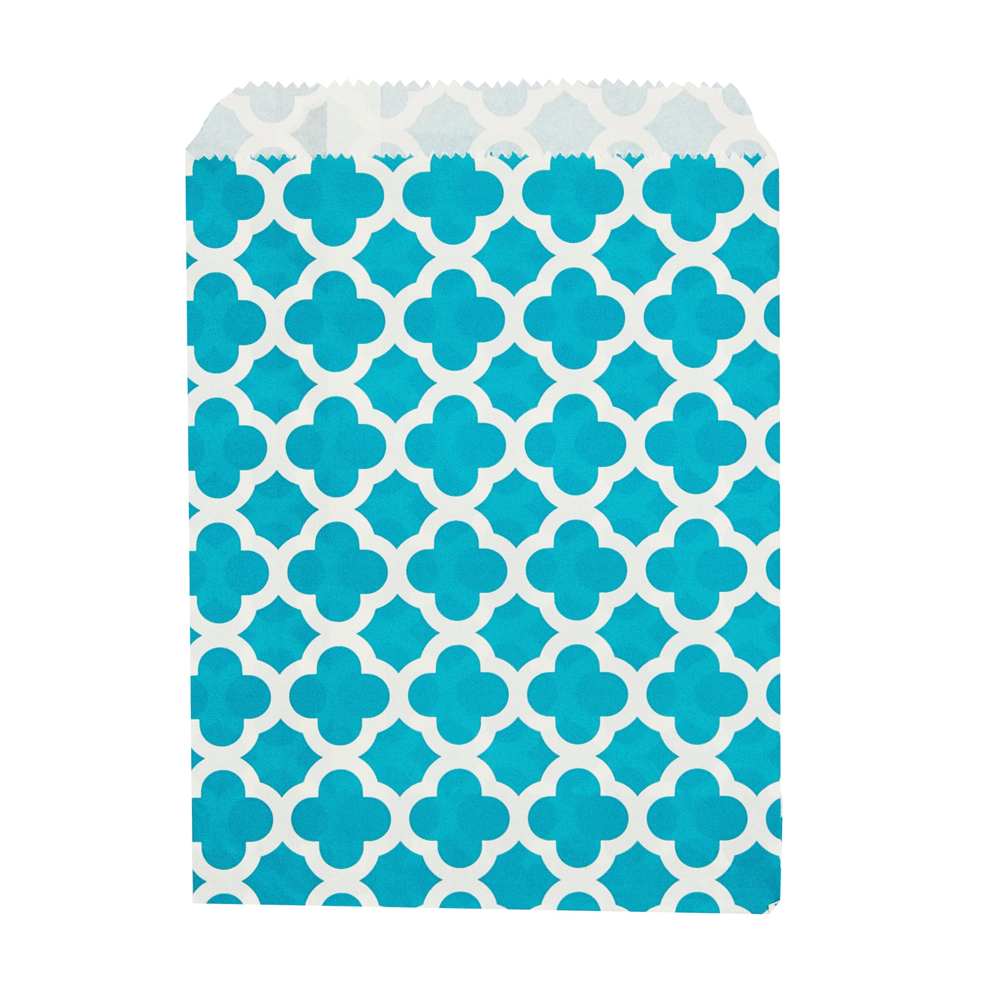 Bag Tek Rectangle Navy Blue Paper Bag - Asian Monogram - 7" x 5" - 100 count box