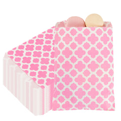 Rectangle Pink Paper Bag - Asian Monogram - 7