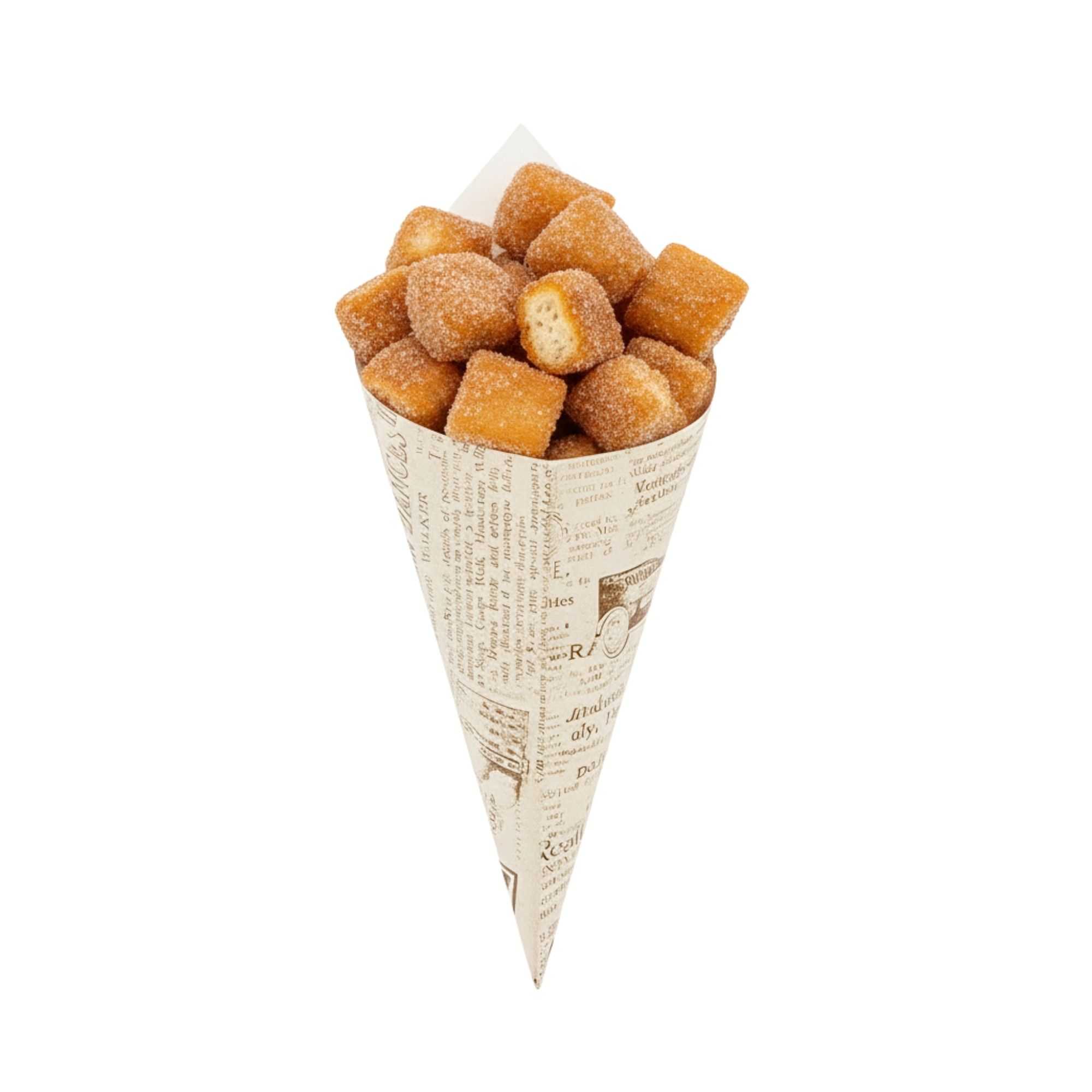 Cone Tek Newsprint Paper Food Cone - 9 1/2" x 4 1/2" - 100 count box