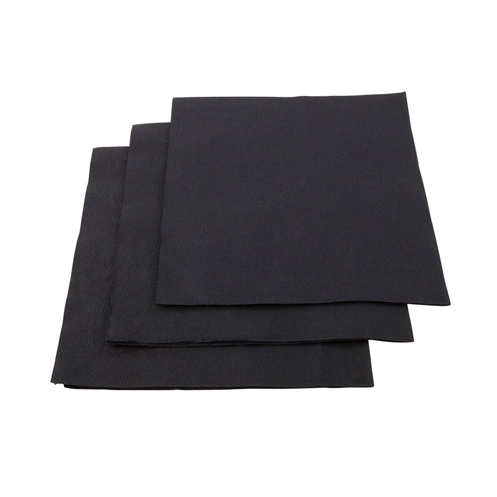 Luxenap Square Black Paper Napkin - Micropoint, 2-Ply - 15 1/2" x 15 1/4" - 50 count box