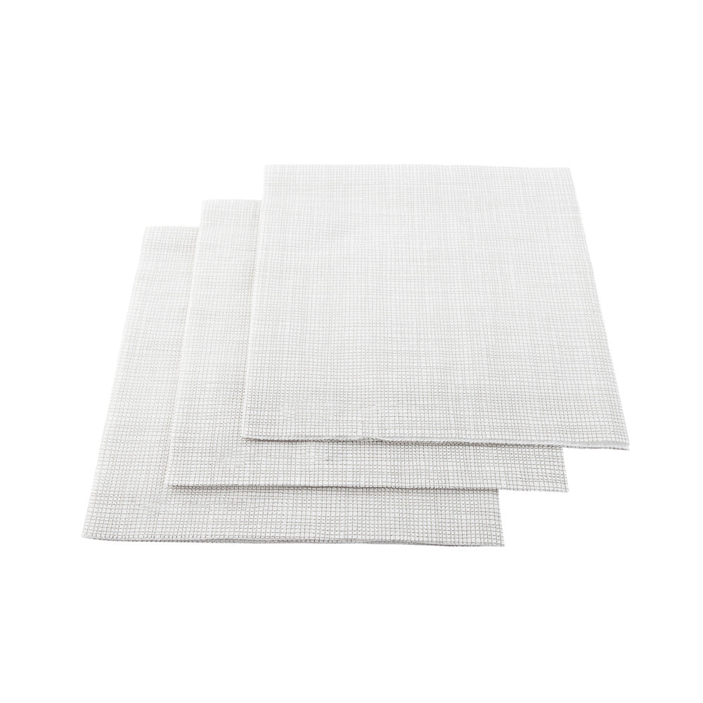 Luxenap Square White Paper Napkin - Micropoint, 2-Ply, with Gray Threads - 15 1/2" x 15 1/4" - 50 count box