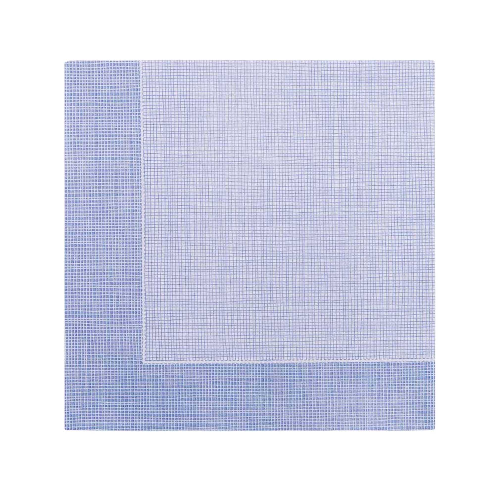 Luxenap Square White Paper Napkin - Super Lux, with Blue Threads - 15 3/4" x 15 3/4" - 600 count box